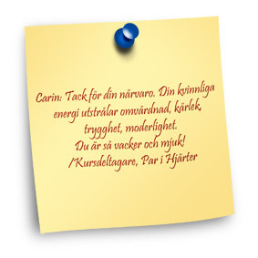 Sagt om Carin...